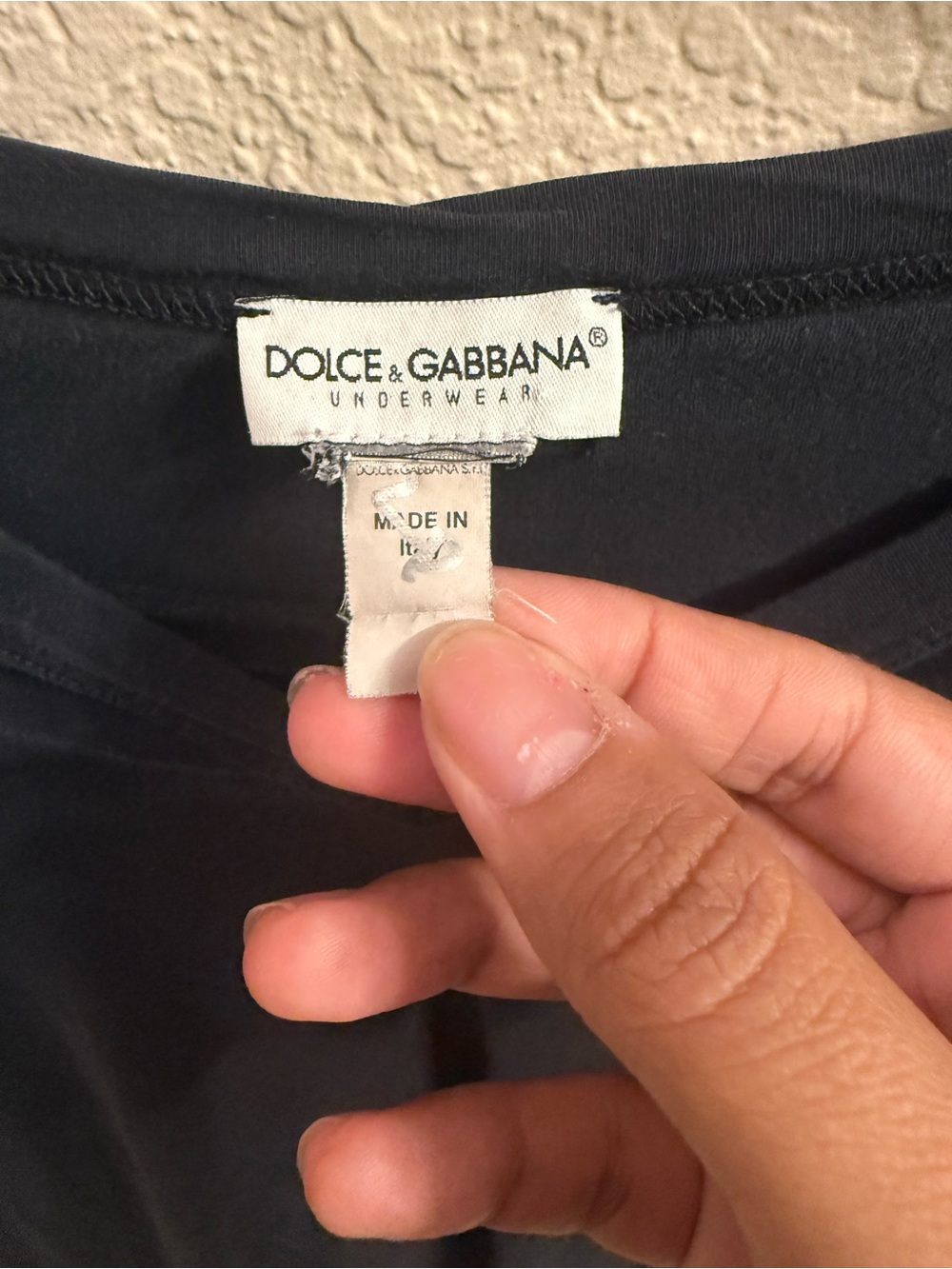 Dolce & Gabbana Black V-Neck Short Sleeve Tee - Picture 2 of 7
